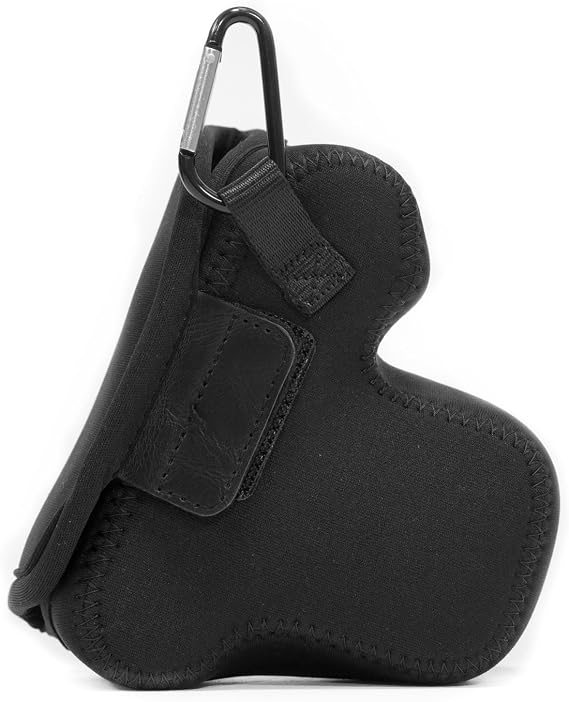 Megagear Olympus Pen E-Pl9 ، E-Pl8 ، E-Pl7 Ultra Light Neoprene Camera Case ، مع Carabiner - Black - MG510