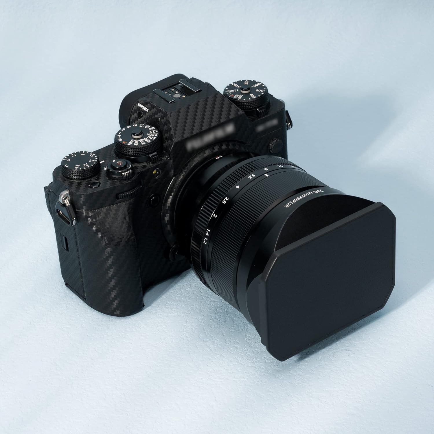 JJC Bayonet Metal Lens Hood for Fujifilm Fuji Fujinon XF 56mm f/1.2 R WR Lens on Fujifilm X-T5 X-T4 X-T3 X-H2 X-H2S X-T30 II X-T30 X-T20 X-PRO3 X-E4 X-E3 Camera with Lens Hood Cap