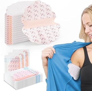 Almohadillas para axilas para el sudor de las axilas, para mujeres y hombres, color rosa, 20 unidades