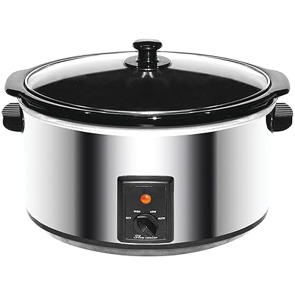 Brentwood Appliances SC-170S Stainless Steel 8 quart Slow Cooker, Silver