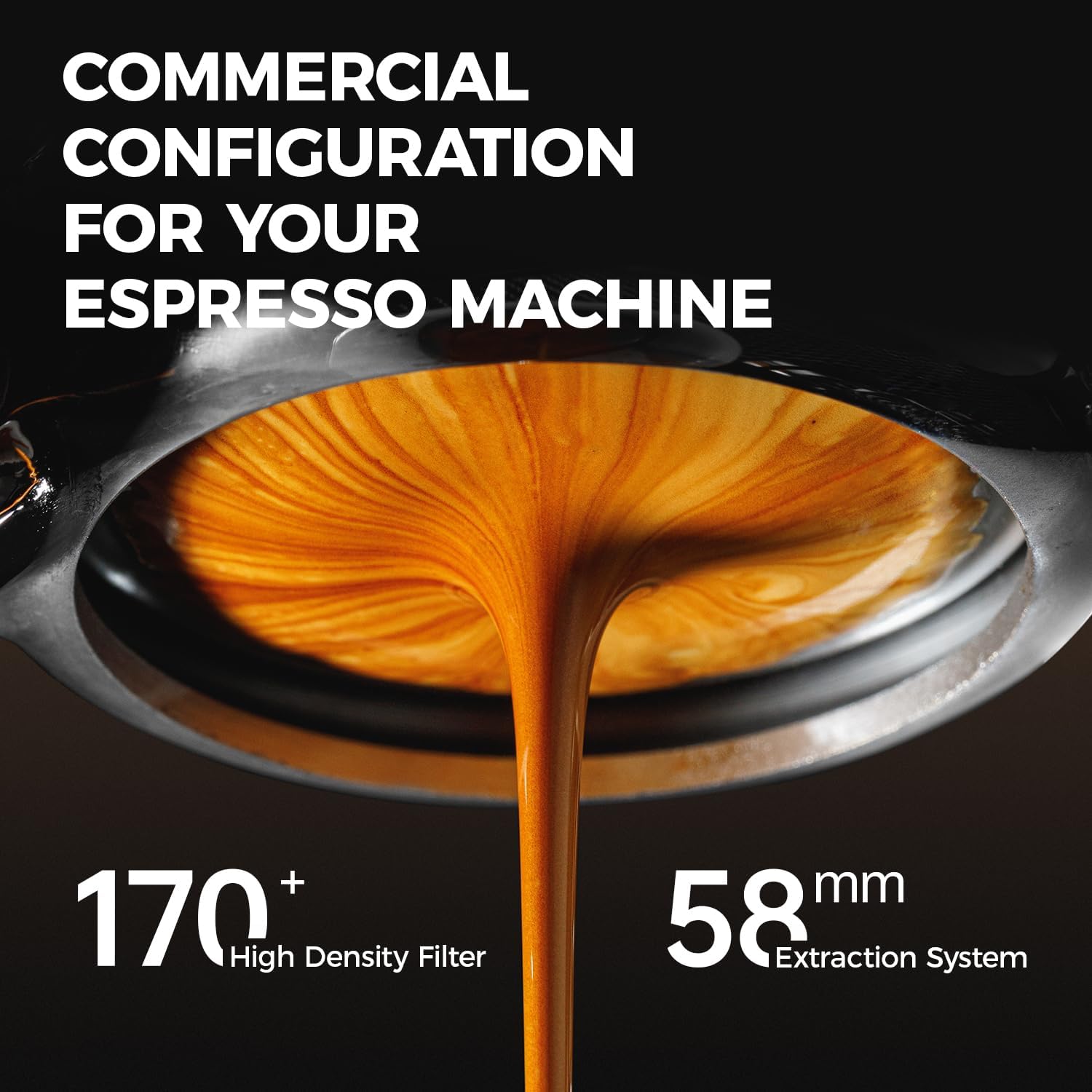 Filling the 1.5L detachable water tank of the espresso machine