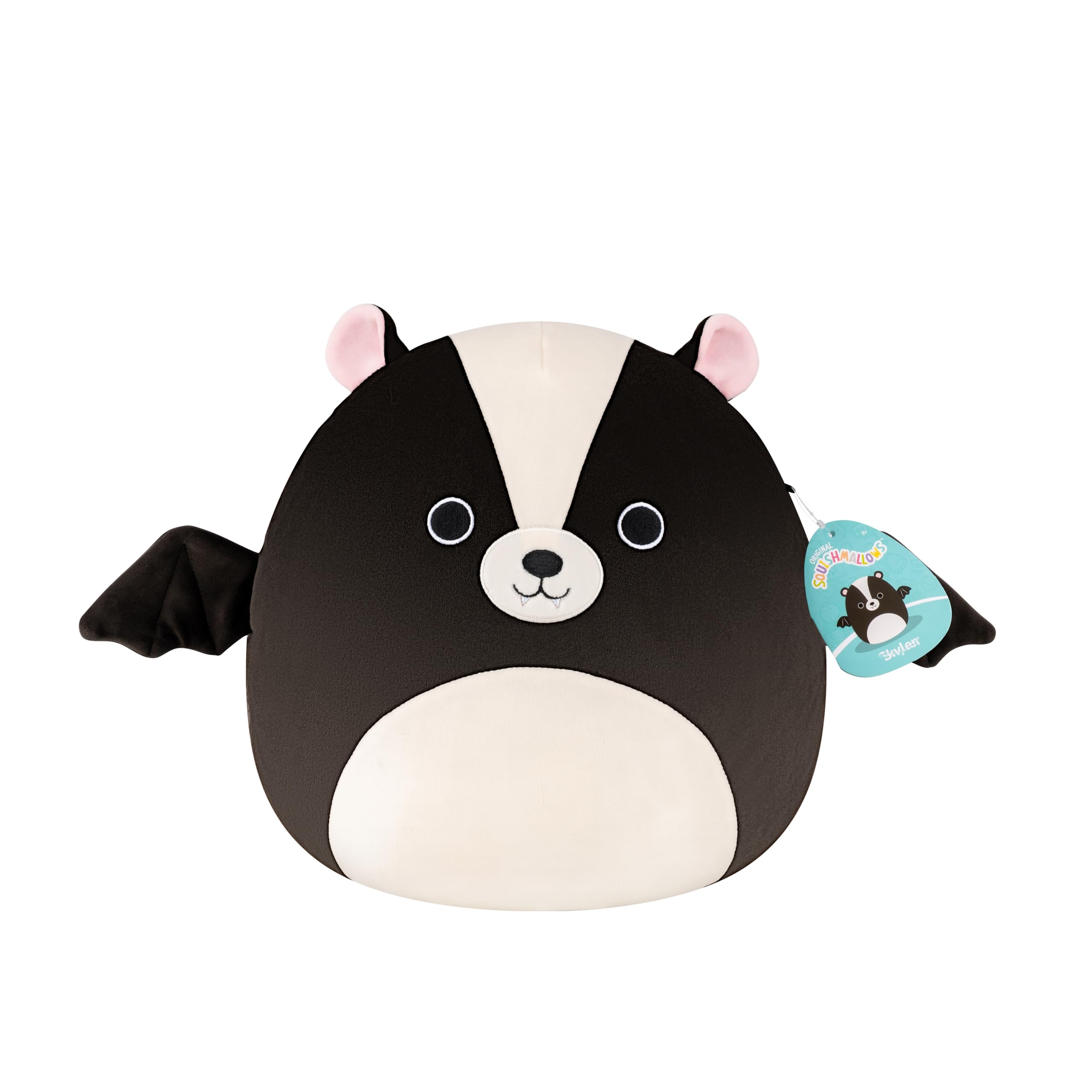 Squishmallows Original 12-Inch Skyler the Black Skunk Bat