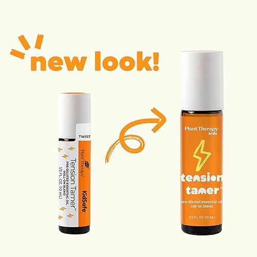 Miniatura 6 de Plant Therapy KidSafe - Mezcla de aceites esenciales para domar la tensión, prediluido, roll-on 0.3 fl oz (13 oz) 100% puro, grado terapéutico