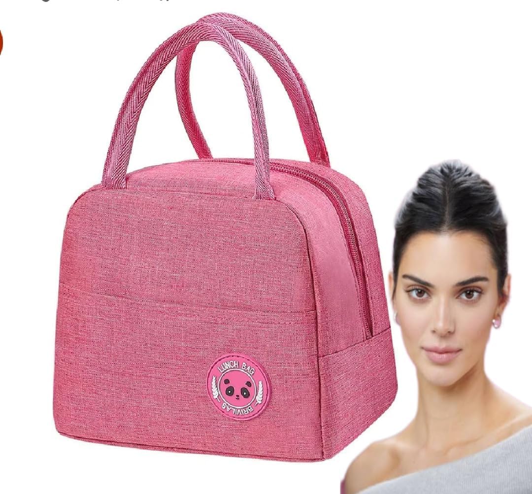 Milton Lunch Bag for Office Men & Women Kids| Insulated Thermal Lunch Tote | Portable Waterproof Tiffin Bag for Work, School, College, Travel & Picnic - Pink-image-27