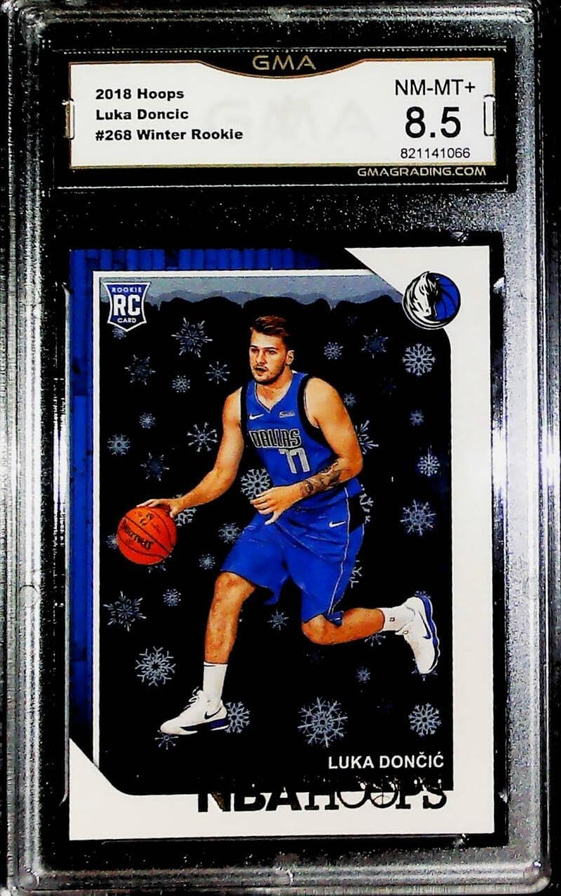 2018-19 NBA Hoops Winter #268 Luka Doncic RC Rookie Dallas Mavericks Graded NM-MT+ GMA 8.5 Official Basketball Trading Card by Panini America (Serial Number May Vary)