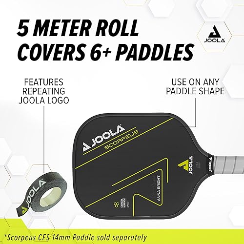 Miniatura 5 de JOOLA Cinta de borde de paleta de pickleball  Protege los bordes y cubre la cinta de plomo para paletas de pickleball  Se adapta a cualquier marca y