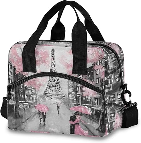 Miniatura 1 de ALAZA Art Paris - Lonchera con aislamiento de la Torre Eiffel reutilizable, con correa para el hombro, para mujeres, hombres y adultos, 19 latas