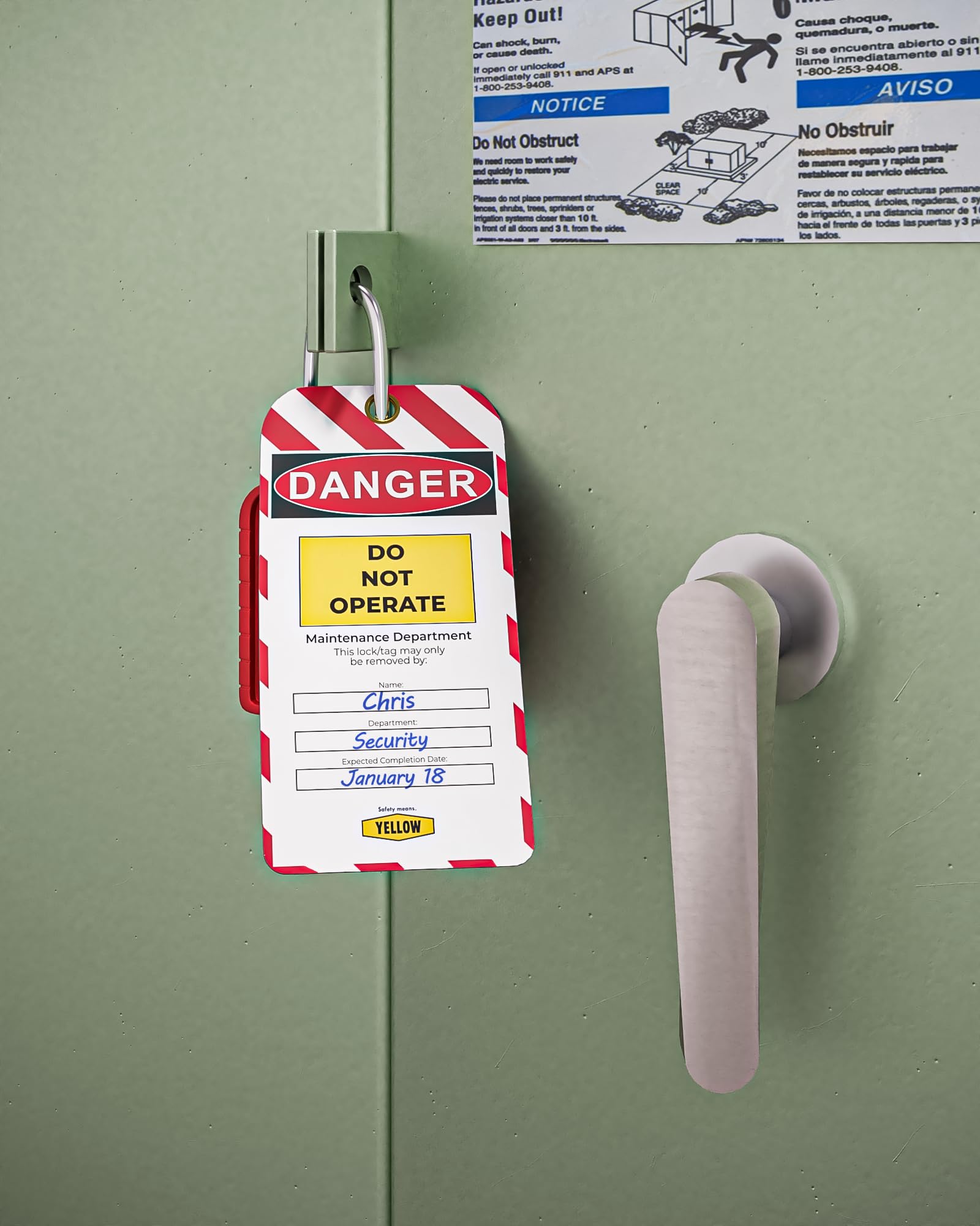 Lock Out Tag Out Labels SOSAMV Laminated - Loto Tags For Lock Out Tag ...