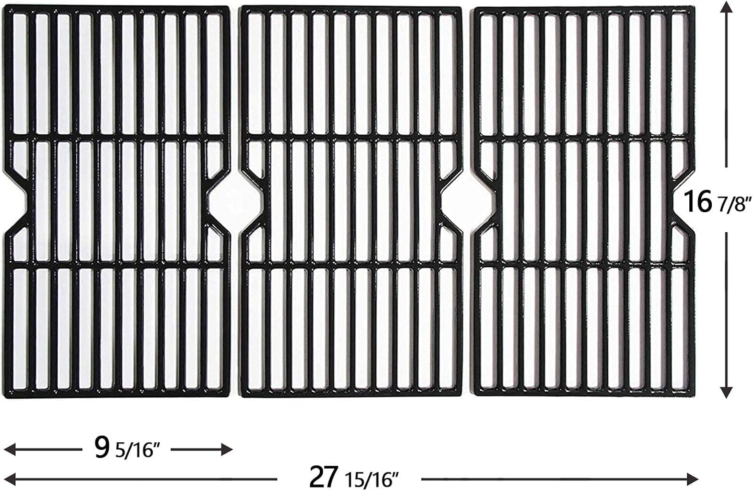 Hongso Grill Grates and Heat Plates Bundle for Charbroil 463436215 463440109 461442114 463439915 463441514 463439914 Models