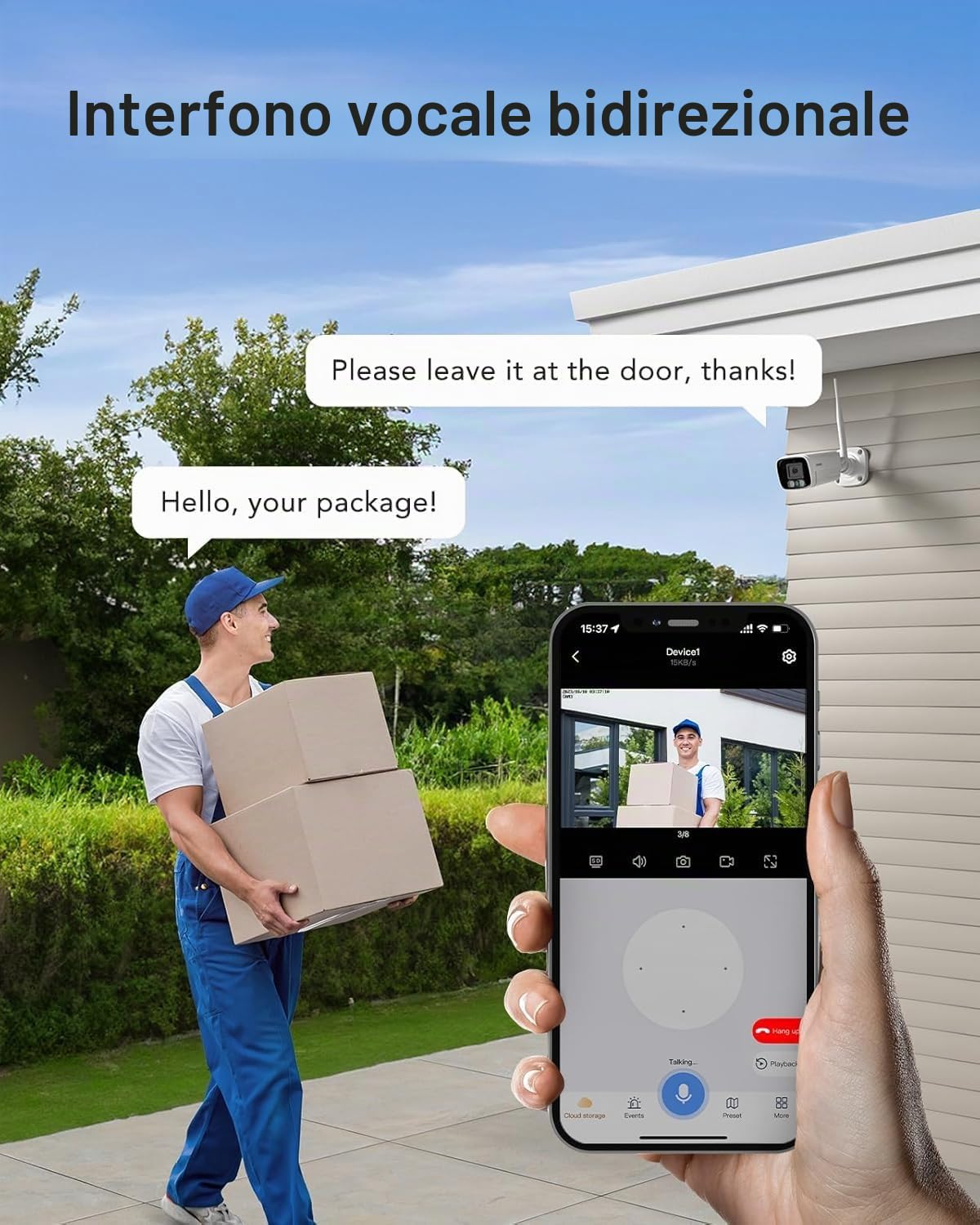 ANNKE 5MP Kit Videosorveglianza WiFi, 10CH 5MP NVR con 4 Telecamere di Sorveglianza WiFi, Rilevamento Umano Intelligente, Audio Bidirezionale, Visione Notturna, Impermeabile IP67, Disco rigido da 2TB
