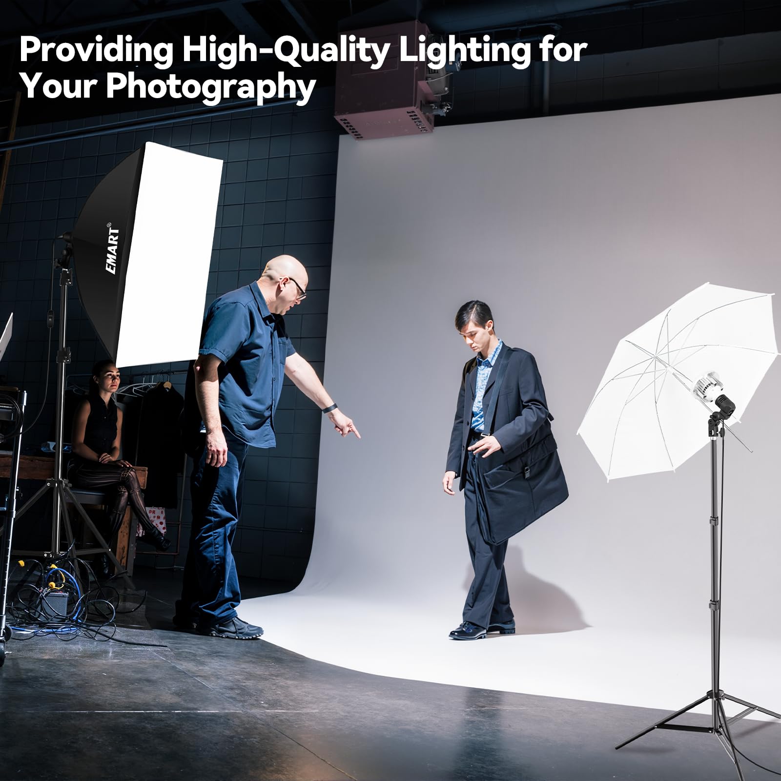 EMART Softbox 50x70 cm, Set Softbox 50 W 3000-6000 K,2 Pannelli Traslucidi | Studio fotografico, Illuminazione, Studio, Video, Fotografia, Ritratti, Diretta streaming