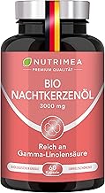 Nutrimea Evening Primrose Oil Organic - 1500 mg of which 135 mg GLA Daily Dose - Cold Pressed & 100% Natural - Dietary Supplement for PMS & Blemishes - Premium Quality - 60 Capsules