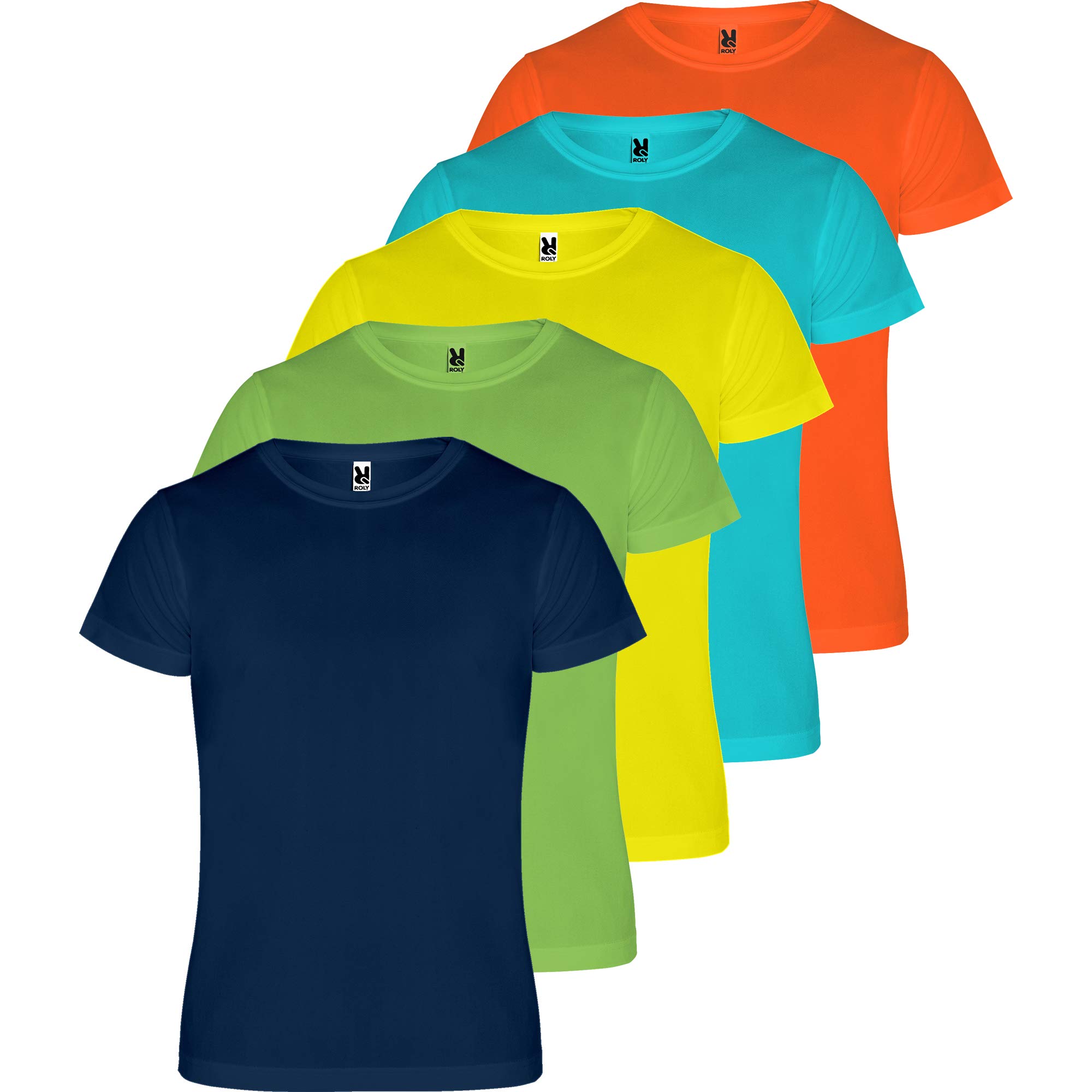 ROLY Camiseta Camimera (Pack 5) Deporte Camiseta Técnica para Fitness o Running Transpirable