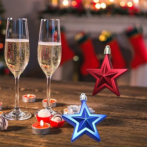Miniatura 2 de 24 adornos colgantes de estrella para Navidad, Año Nuevo, Día del Trabajo, Día de la Independencia, adorno colgante para fiesta en el hogar,