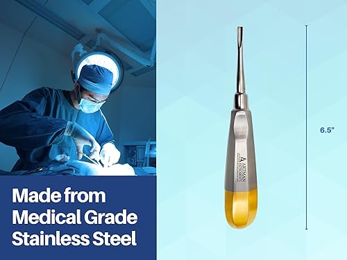 Miniatura 7 de ARTMAN INSTRUMENTS Elevadores de extracción recta dental - Elevadores de punta de raíz y gubia de 0.079 in, 0.118 in, 0.157 in, acero inoxidable