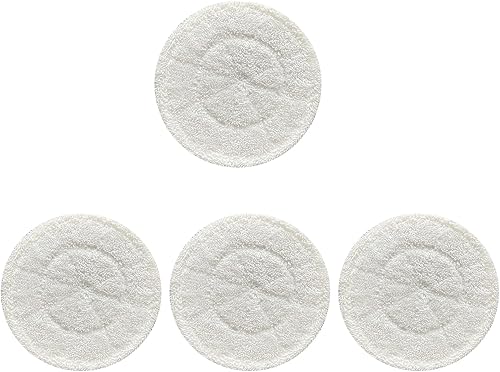 VideoPUP Almohadillas de microfibra de repuesto para trapeador de vapor, 4 unidades, color blanco, reutilizables, lavables, compatibles con
