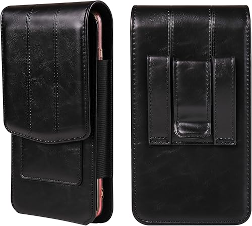 Miniatura 8 de Funda de cuero con clip para cinturón de teléfono celular, bolsa de cintura para teléfono móvil para hombre, pequeña bolsa de cuero con correa para