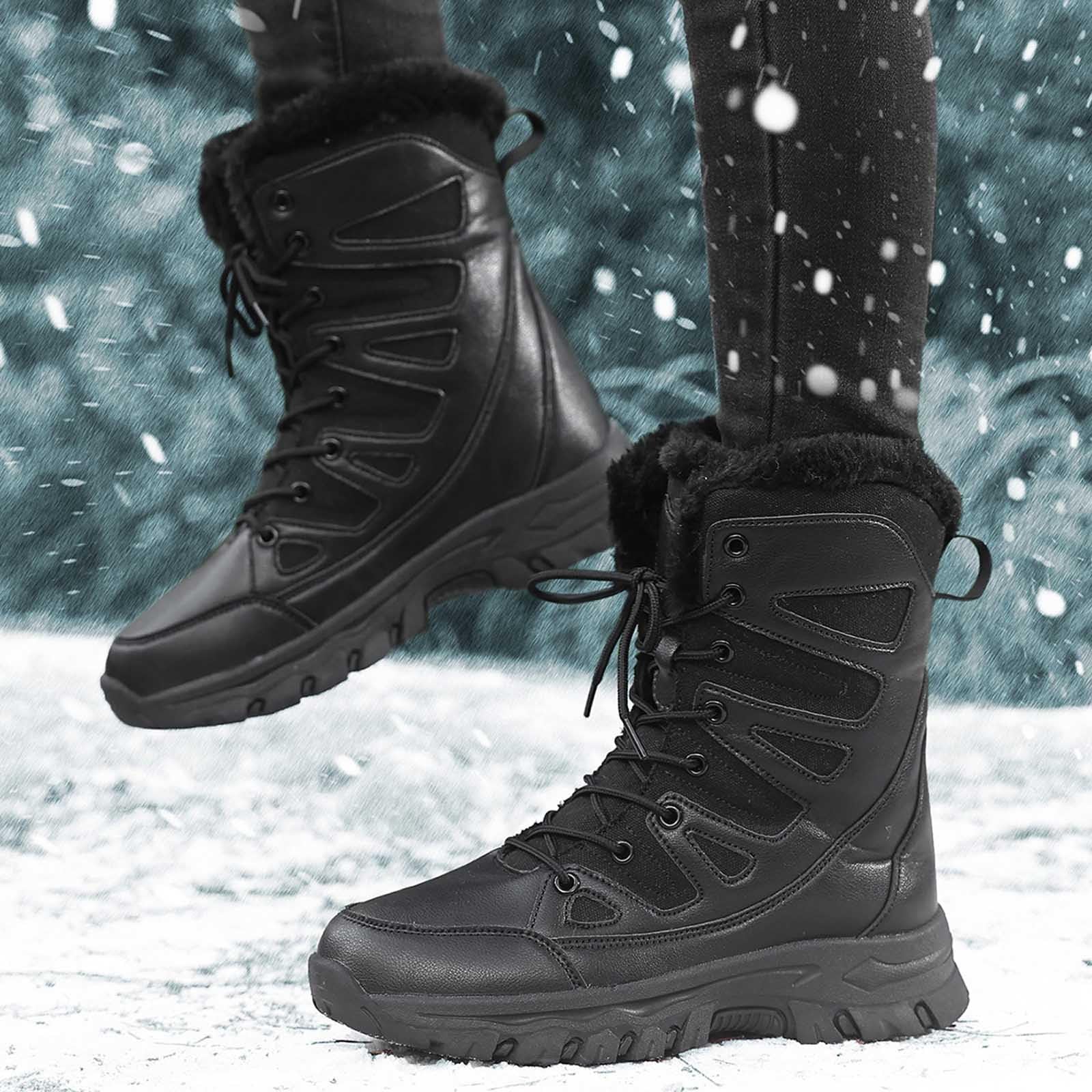 Bottes Femme Hiver Botte De Neige Bottine Écharpe Polaire Mollets Fins Chaussure Chaussures Randonnée Bottines Après Ski Homme Apres Châle Boots Bottillons Rouge Fourrées Imperméable Grand Froid