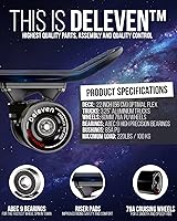 Vista 4 de Deleven 22" Skateboard with Skate Tool - The Universe Collection with ABEC 9 Bearings and 78PU Wheels - for Kids Beginners Adults