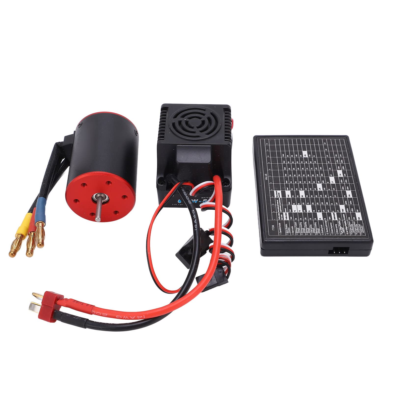 VGEBY Motor sin Escobillas para 1/8 1/10 RC Car, RC Brushless 80a ESC Kit con 3650 3100KV Tarjeta de Programación de Motor sin Escobillas Impermeable Accesorios De Modelos