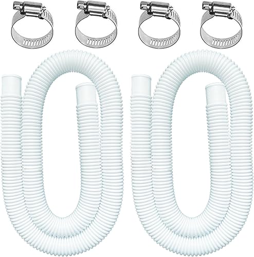 Mangueras de piscina para piscinas sobre el suelo, paquete de 2 mangueras de repuesto de bomba de piscina de 1.25 pulgadas de diámetro, manguera de