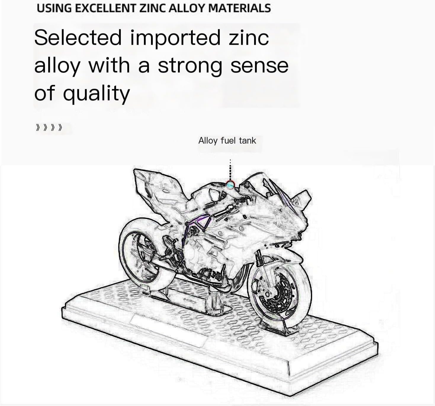 VCMPUH(タン) 1:12 R1250RT R 1250 RT用ベース合金ダイキャストカー