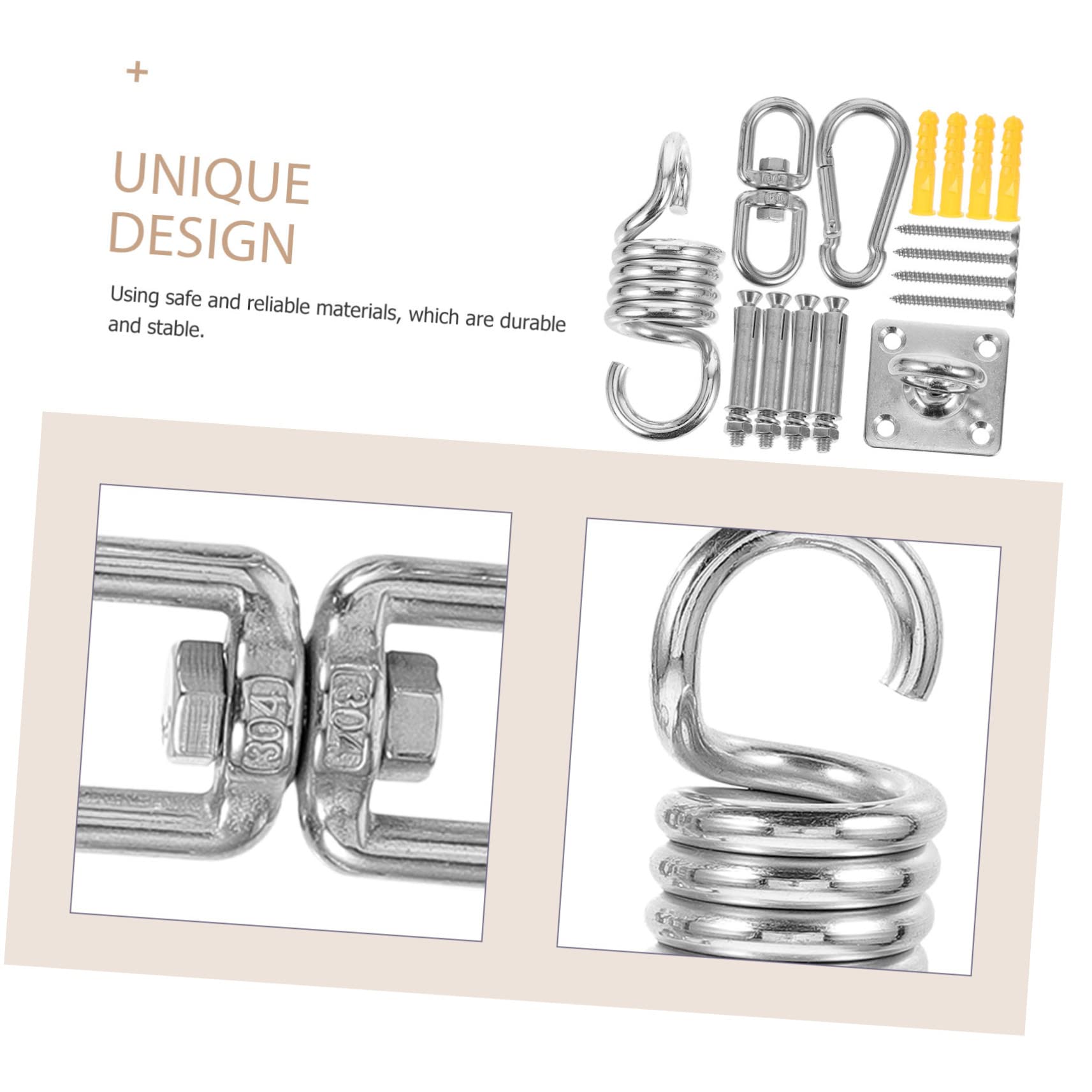 Edelstahl Hängematten-aufhängeset Haken Für Hängematten Deckenhaken Mit Karabiner Schaukeln Und Möbel Witterungsbeständig Und Langlebig