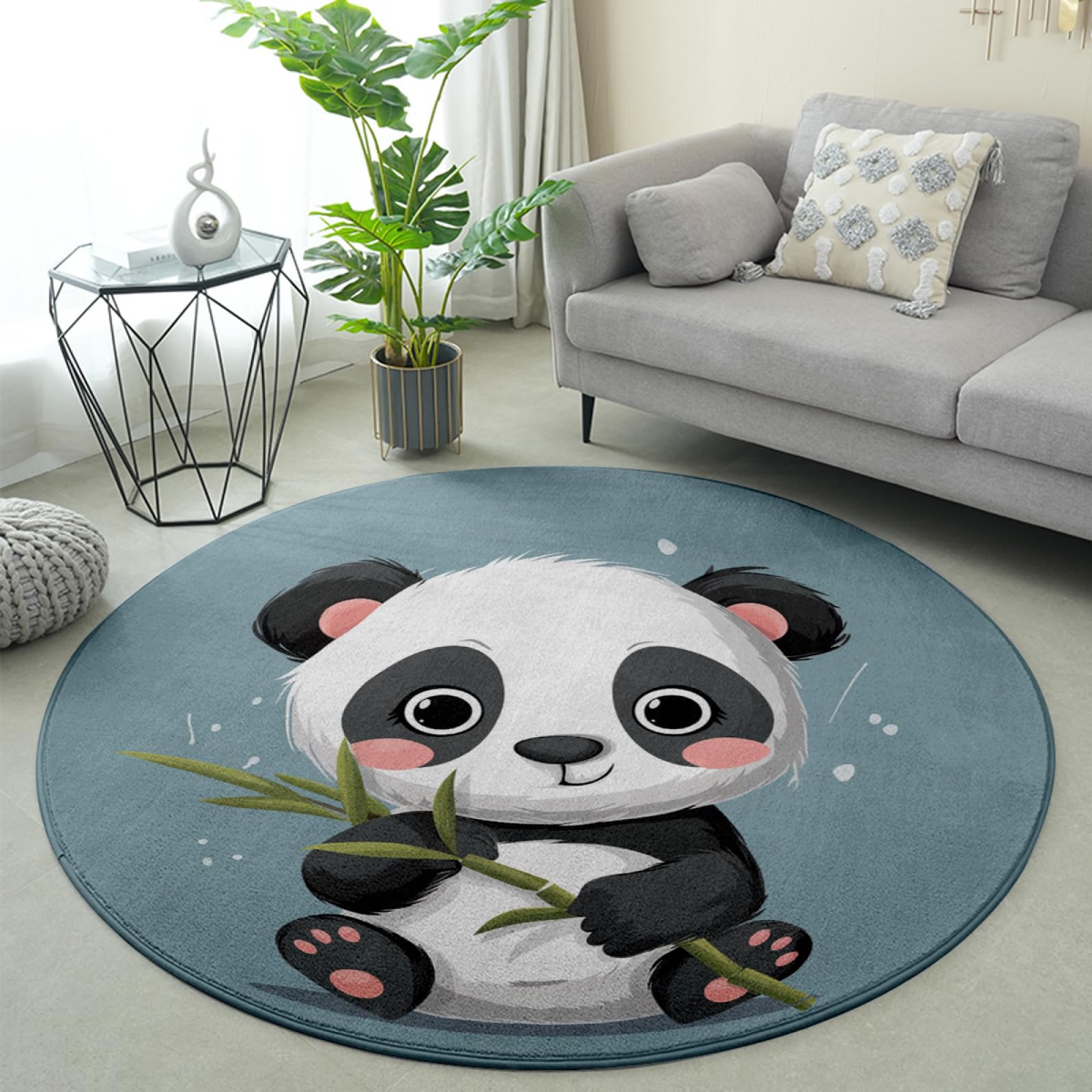 Tapis salon chambre antidérapant haut de gamme design panda