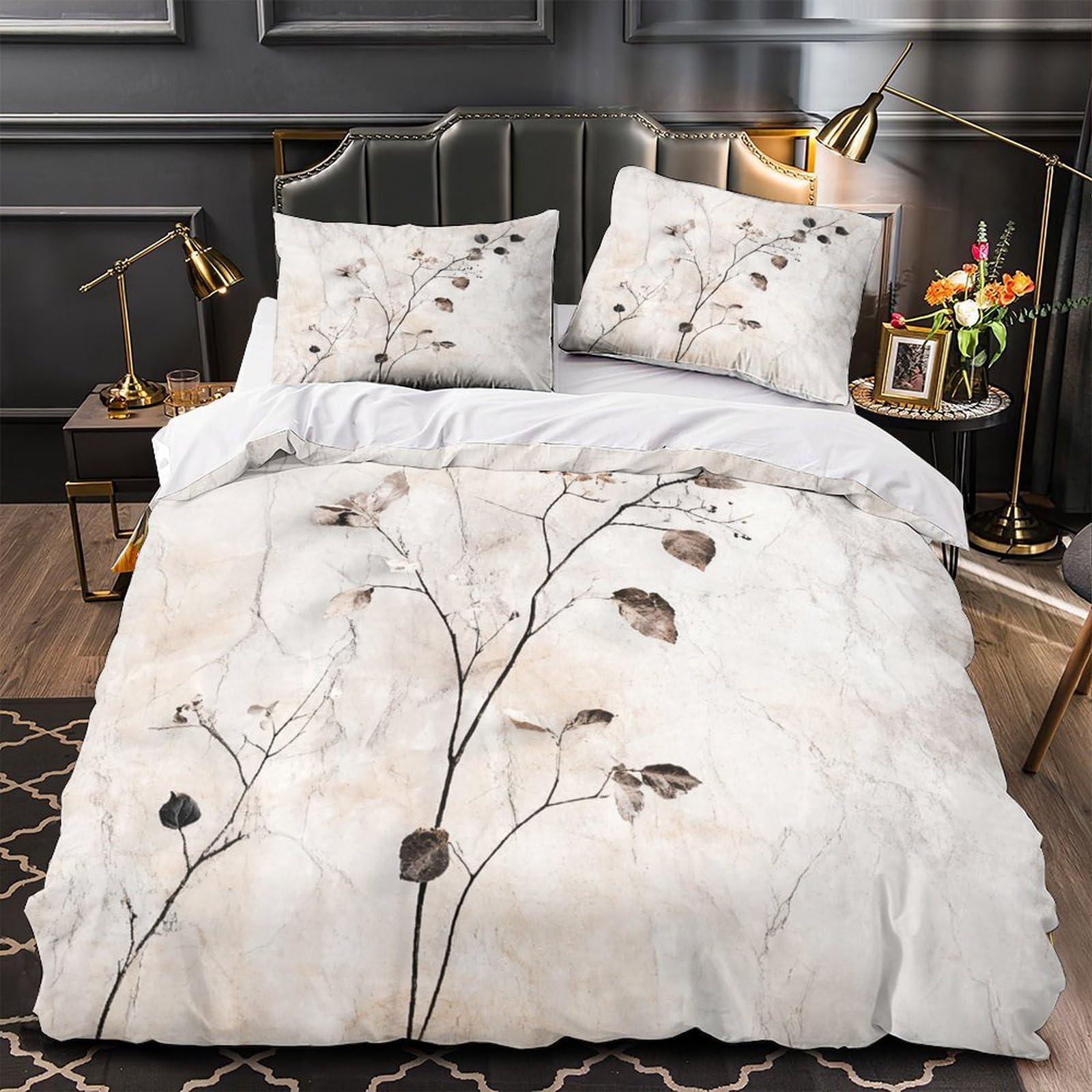 Housse de couette dauphin 3D lit double 200x200 parure de lit microfifre douce