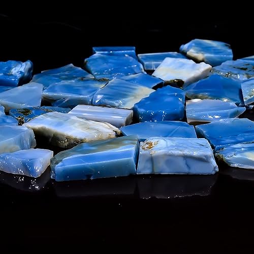 Miniatura 62 de Natural Yaxaite Raw Slice Gemstone- Healing Crystals for DIY Jewelry Making -Loose Natural Cabochon -Perfect for Crafting Unique Jewelry Designs