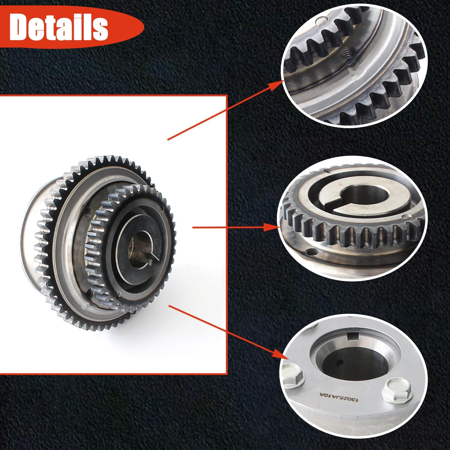 Intake Variable Valve Timing (VVT) Sprocket Fits for Infiniti EX35 FX35 G25 G35 JX35 QX60 Nissan 350Z Altima GT-R Maxima Murano Pathfinder Quest 2.5L 3.5L 3.8L 13025-JK20A 13025-JK21A