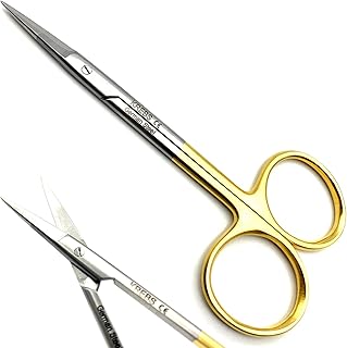 Medikrebs Iris Scissor Straight 11.5 cm w/Tungsten Carbide O.R Grade
