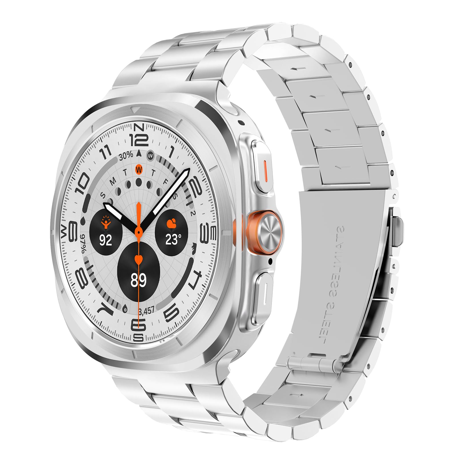 SPGUARD Cinturino Compatibile con Samsung Galaxy Watch Ultra 47mm (2024) Banda Bracciale Metallo Donne Uomini,NON per Galaxy Watch 7 6 5 4 Banda 40mm 44mm 45mm/Watch 6 4 Classic 42mm 46mm 43mm 47mm