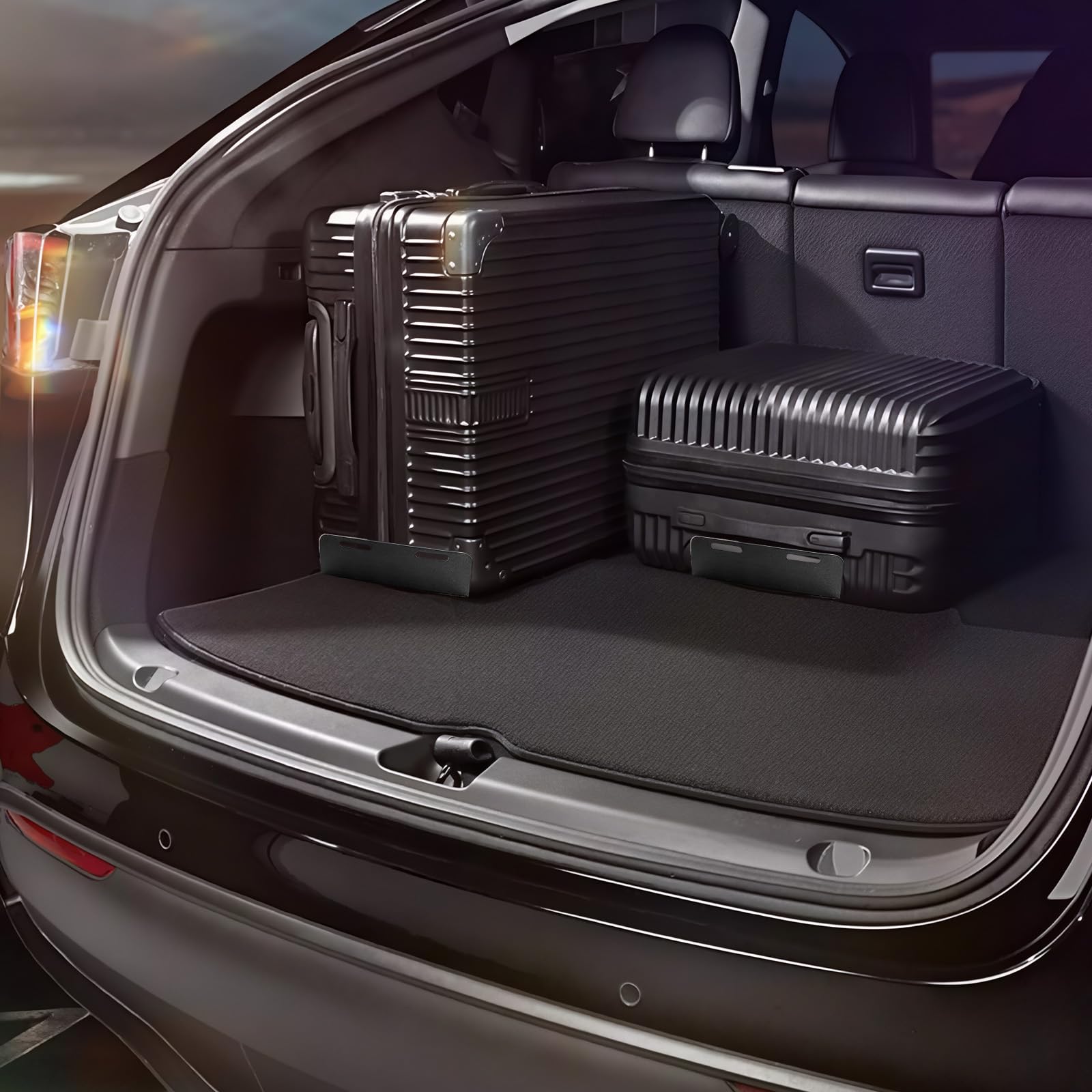Foonary 4 organizer per bagagliaio con fissaggio in , per SUV, station wagon, separatore per sedile posteriore, pratico organizer per auto per tenere in ordine e fissare l'interno del veicolo