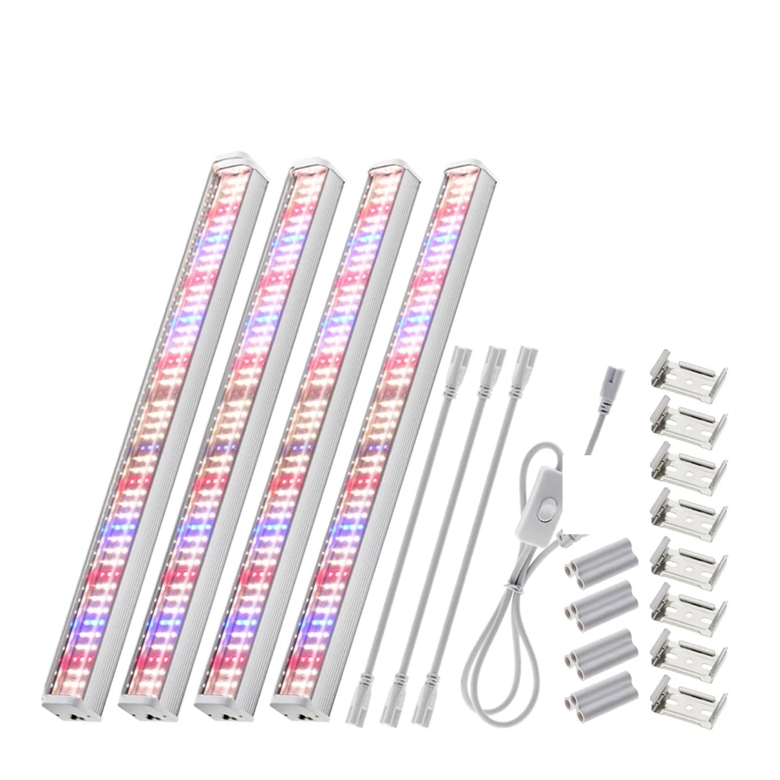 DIY LED Grow Light Bar Sunlike Purple Red 4000K Growing Lamp for Indoor Plant Greenhouse(Sunshine 4Pcs)