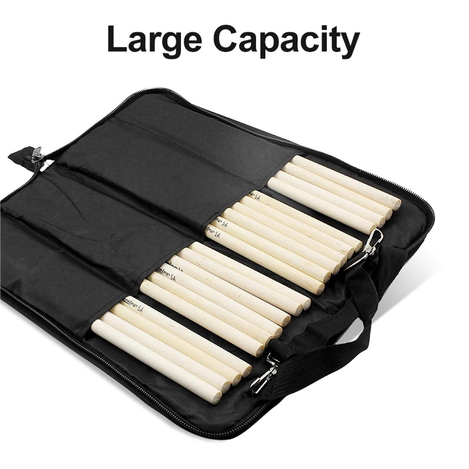 Fundas Para Baquetas Baquetas de batería resistentes al agua, tela Oxford, correa práctica, asa con agarre, bolsillo, acolchado de algodón de 5 mm Para Baquetas