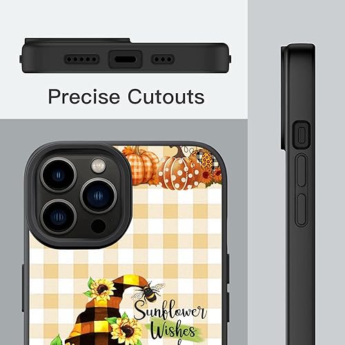 Miniatura 4 de Funda para teléfono con diseño de gnomo de otoño, diseño de girasol, abeja, besos, calabaza, otoño, compatible con iPhone 15, 14, 13, 12, 11 Pro