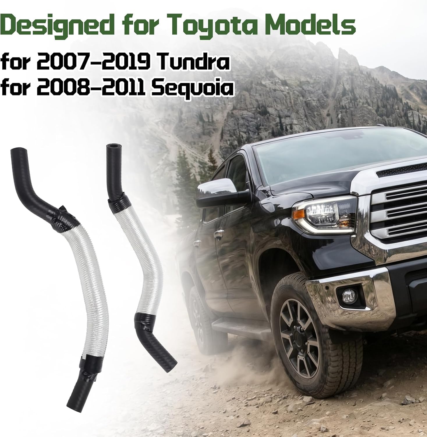 for Toyota Tundra Sequoia Transmission Cooler Hose Kit – Replacement for 32941-0C030 32942-0C040 – Direct Fit Transmission Oil Cooler Hose Set for 2007-2019 Tundra 2008-2011 Sequoia