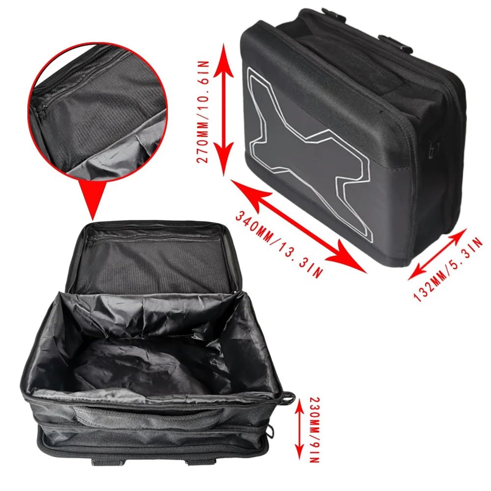 Borsa Moto Per BMW R1200GS Per ADV Adventure R1250GS R 1200 GS LC F850GS Per Vario Case Valigie Bagagli Moto Borse Interne Cassetta Degli Attrezzi Borsa Sella Borsa Moto Posteriore(A pair)