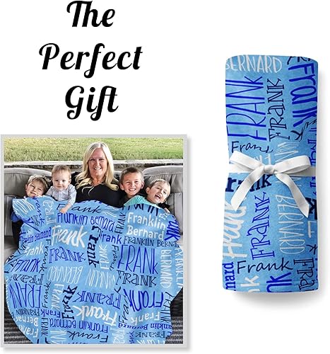 Miniatura 43 de Mantas personalizadas con nombre para niños, mantas de bebé personalizadas para niños y niñas, manta de nombre personalizada súper suave para niños