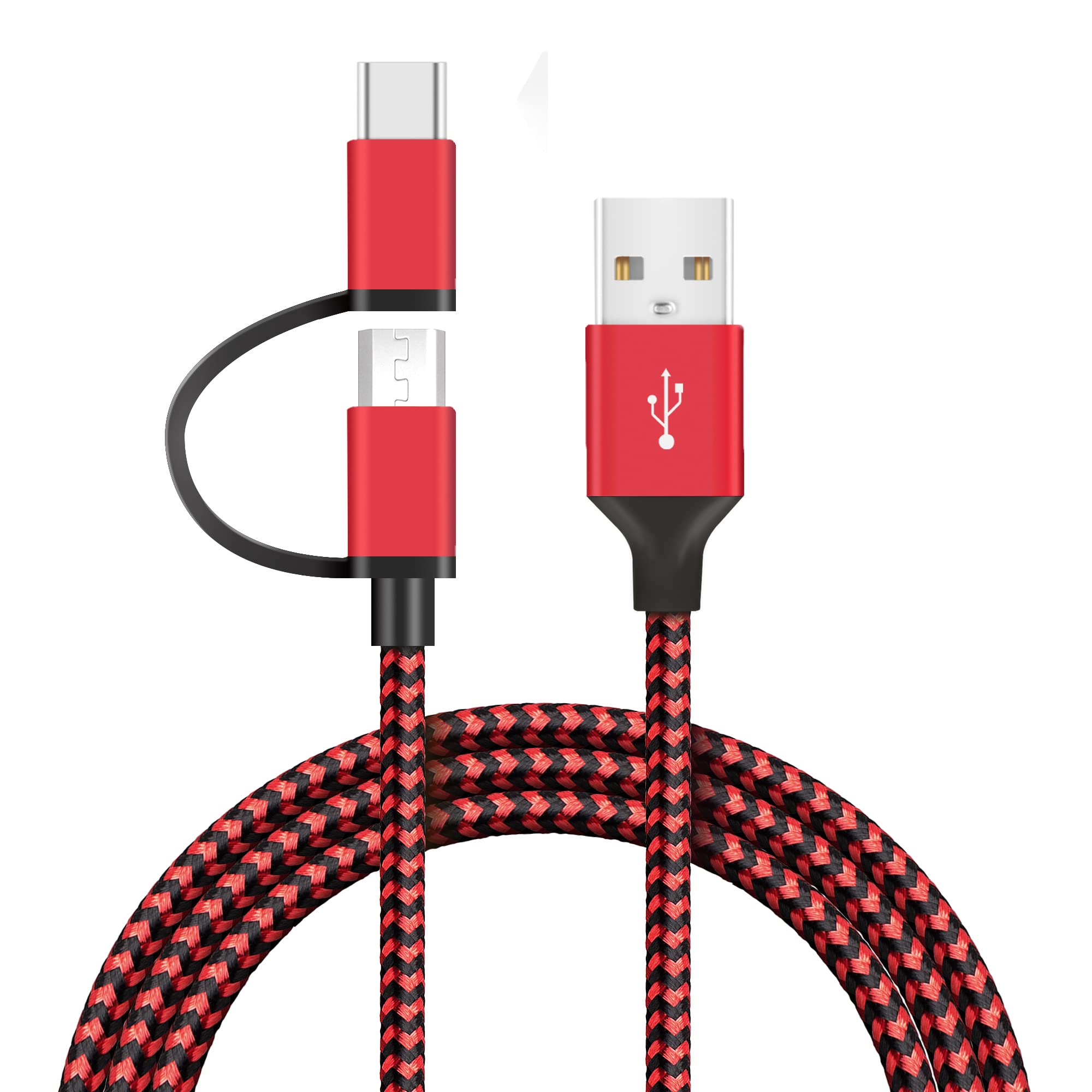 Amazon.com: Marchpower Android Charger Multiple USB Charge Cable MFi  Certified, 2 in 1 2Pack 5FT Micro and Type C for Xiaomi Samsung Sprint Sony  Honor Google Nexus Motorola Lenovo and More, Black