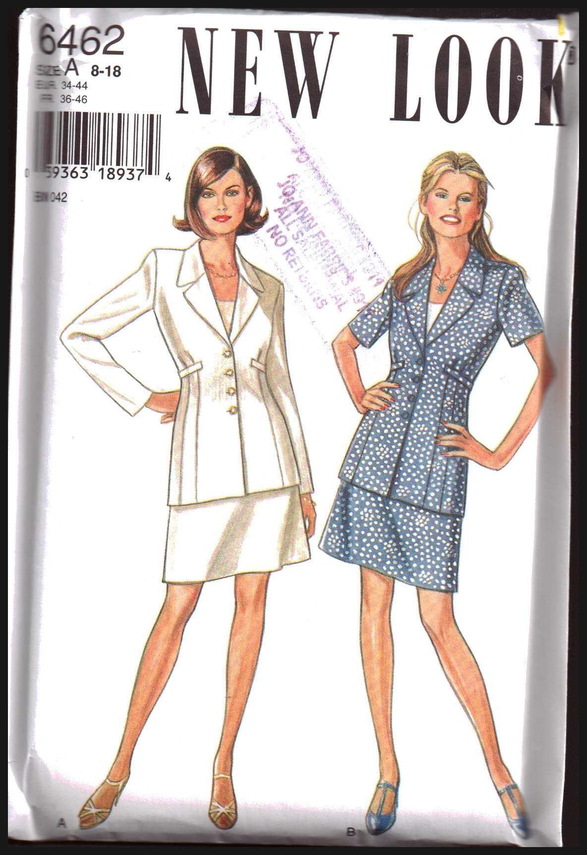 Patron New Look 6462A pour coudre facilement pantalon et short