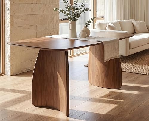 ROCITY 70 Inch Large Dining Table for 6-8 People, Solid