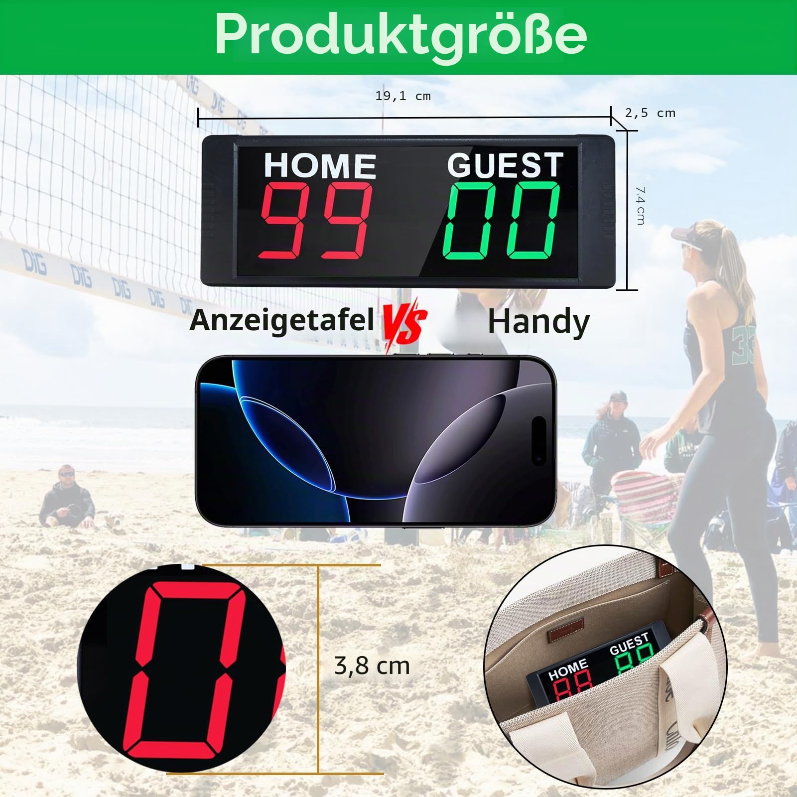 YZ Led Anzeigetafel Elektronisch, Punktezähler Digital Scoreboard