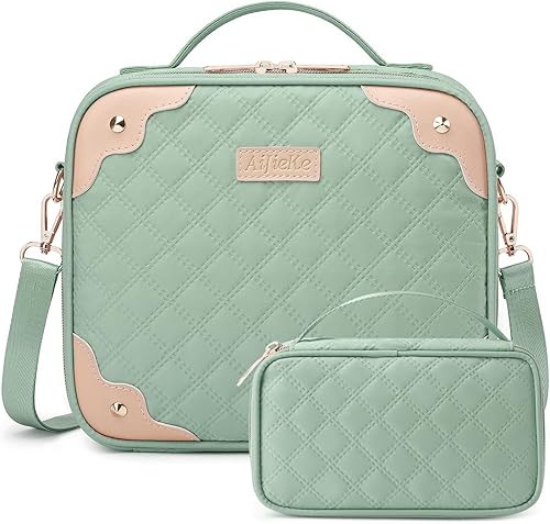 Bolsa de maquillaje de viaje, bolsa de cosméticos con estuche organizador de maquillaje pequeño, bolsa de maquillaje grande para mujeres, bolso para