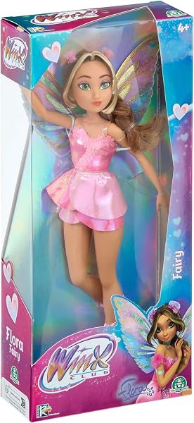 Winx – Flora Fata, Bambola 27 cm con Ali Removibili e Look da Fata della Natura, Snodata, Giocattolo per Bambina e Bambini dai 4 Anni in su - 3