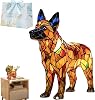 Gartenstadl - Luminous Dog Lamp Dog Lamp - Handmade Lamps That Make Hearts Shine LED Table Lights Decorative LED Dog Lamp Night Lamp Made of Resin (German Shepherd) [Energy Class A]