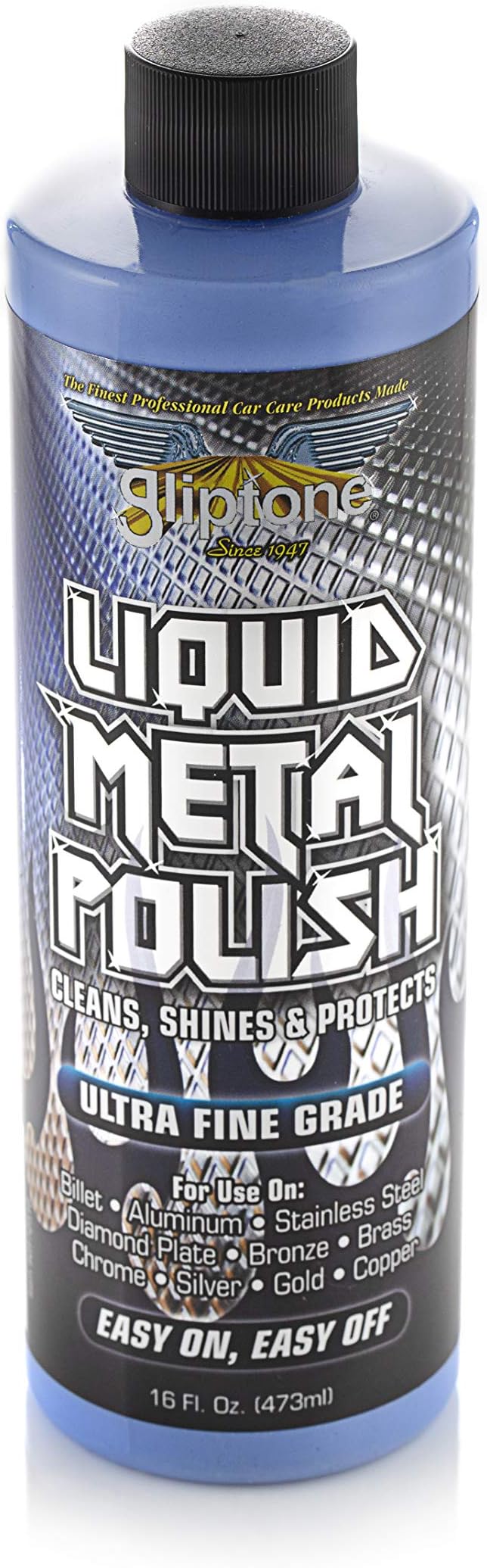 - Gliptone Liquid Metal Polish, Ultra Fine Grade, 16 Fl Oz, Restores & Protects Aluminum, Stainless Steel, Billet, Diamond Plate, Bronze, Brass, Chrome, Silver, Gold & Copper