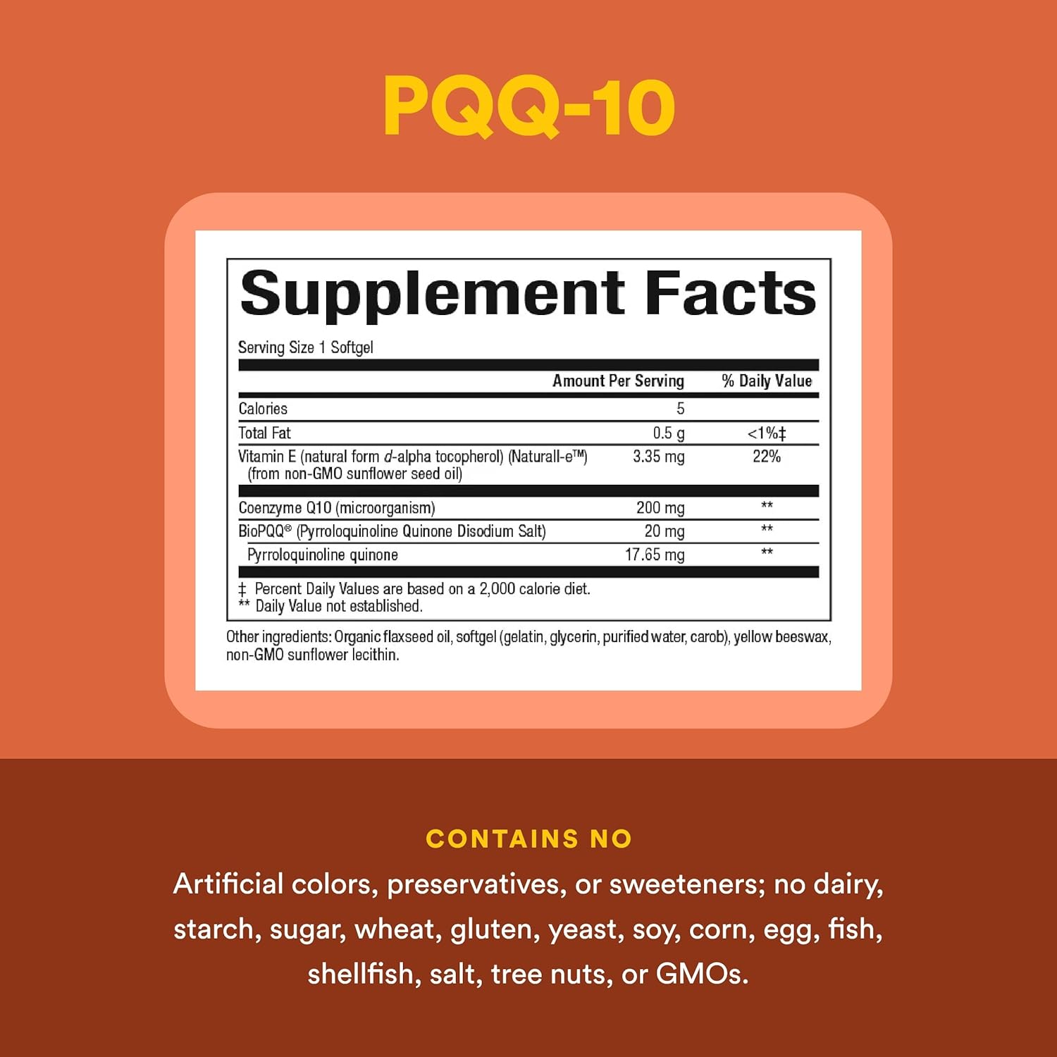 Natural Factors, PQQ-10, Supports Energy and Healthy Aging, Dietary Supplement, 60 softgels (60 servings)