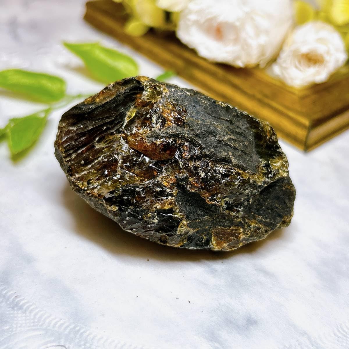 Amazon.co.jp: E7565ブルーアンバー＊青い蛍光が美しい＊琥珀